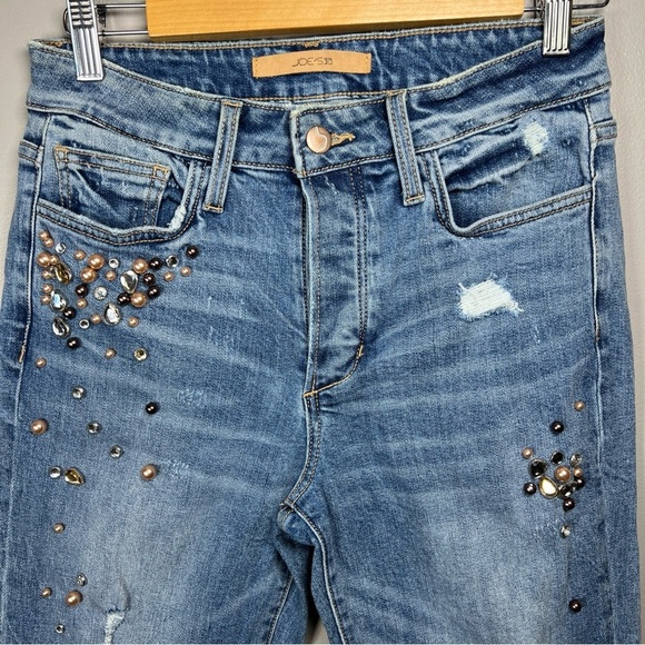 Joe’s Jeans The Smith High Rise Straight Ankle Studded Jeweled Denim Size 26 - Picture 2 of 10